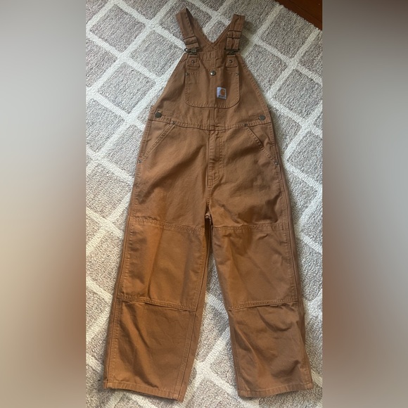 Carhartt Tan bin Overalls (Youth size 8) - Picture 1 of 4